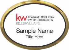 (image for) Keller Williams Realty Logo 4 Gold Oval Executive White Badge