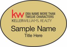 (image for) Keller Williams Realty Logo 4 Gold Oval Badge