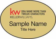 (image for) Keller Williams Realty Logo 5 Gold Oval Badge