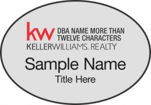 (image for) Keller Williams Realty Logo 4 Silver Oval Badge