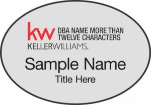 (image for) Keller Williams Realty Logo 5 Silver Oval Badge