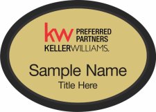 (image for) Keller Williams Preferred Partners Black Oval Executive Gold Badge