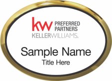 (image for) Keller Williams Preferred Partners Gold Oval Executive White Badge