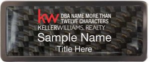 (image for) Keller Williams Realty Logo 4 Black Chrome Carbon Insert Badge