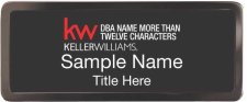 (image for) Keller Williams Realty Logo 5 Black Chrome Black badge