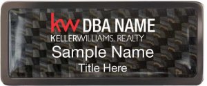 (image for) Keller Williams Realty Logo 3 Black Chrome Carbon Insert Badge