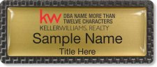 (image for) Keller Williams Realty Logo 4 Carbon Frame Gold Badge