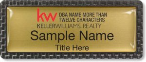 (image for) Keller Williams Realty Logo 4 Carbon Frame Gold Badge