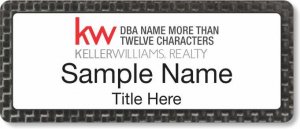 (image for) Keller Williams Realty Logo 4 Carbon Frame White Badge