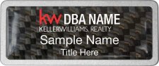 (image for) Keller Williams Realty Logo 3 Pebbled Prestige Carbon Insert Badge