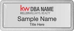 (image for) Keller Williams Realty Logo 3 Pebbled Prestige Silver Badge