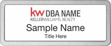 (image for) Keller Williams Realty Logo 3 Pebbled Prestige White Badge