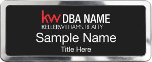 (image for) Keller Williams Realty Logo 3 Polished Prestige Black Badge