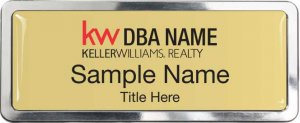 (image for) Keller Williams Realty Logo 3 Polished Prestige Gold Badge