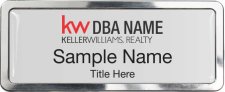 (image for) Keller Williams Realty Logo 3 Polished Prestige Silver Badge