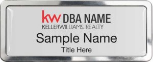 (image for) Keller Williams Realty Logo 3 Polished Prestige Silver Badge