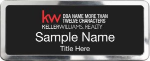 (image for) Keller Williams Realty Logo 4 Polished Prestige Black Badge