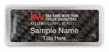 (image for) Keller Williams Realty Logo 4 Satin Anodized Frame Carbon Insert Badge