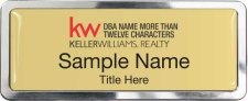 (image for) Keller Williams Realty Logo 4 Polished Prestige Gold Badge