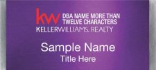 (image for) Keller Williams Realty Logo 4 Large Silver Meridian Purple Badge