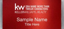 (image for) Keller Williams Realty Logo 4 Large Silver Meridian Red Badge