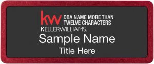 (image for) Keller Williams Realty Logo 5 Prestige Red Anodized Black Badge