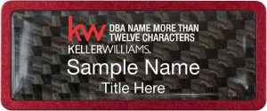 (image for) Keller Williams Realty Logo 5 Black Anodized Frame Carbon Insert Badge