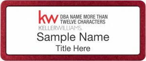 (image for) Keller Williams Realty Logo 5 Prestige Red Anodized White Badge