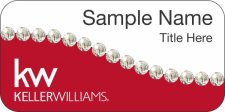 (image for) Keller Williams KW White/Red Swoosh Badge w/White Jewels