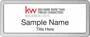 (image for) Keller Williams Realty Logo 5 Pebbled Prestige White Badge