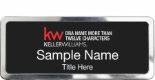 (image for) Keller Williams Realty Logo 5 Polished Prestige Black Badge