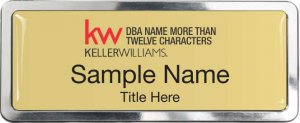 (image for) Keller Williams Realty Logo 5 Polished Prestige Gold Badge