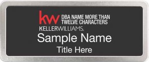 (image for) Keller Williams Realty Logo 5 Prestige Satin Anodized Black Badge