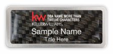 (image for) Keller Williams Realty Logo 5 Satin Anodized Frame Carbon Insert Badge