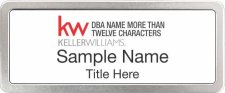 (image for) Keller Williams Realty Logo 5 Prestige Satin Anodized White Badge