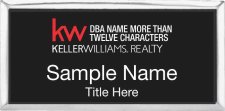 (image for) Keller Williams Realty Logo 4 Silver Executive Black Badge