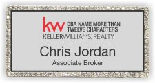 (image for) Keller Williams Realty Logo 4 Silver Bling Badge