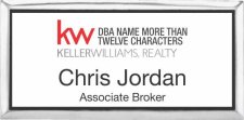 (image for) Keller Williams Realty Logo 4 Silver Executive White Badge