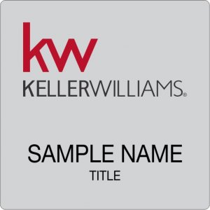 (image for) Keller Williams KW Silver Square Badge