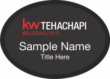 (image for) Keller Williams Tehachapi Black Oval Executive Name Badge