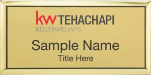 (image for) Keller Williams Tehachapi Gold Executive Name Badge