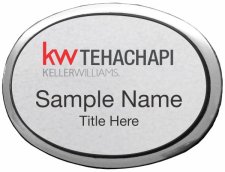 (image for) Keller Williams Tehachapi Silver Oval Executive Name Badge