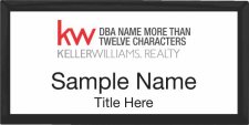 (image for) Keller Williams Realty Logo 4 Black Executive White Badge