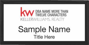 (image for) Keller Williams Realty Logo 4 Black Executive White Badge