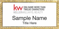 (image for) Keller Williams Realty Logo 4 Gold Bling White Badge