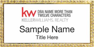 (image for) Keller Williams Realty Logo 4 Gold Bling White Badge