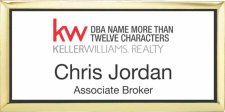 (image for) Keller Williams Realty Logo 4 Gold Executive White Badge