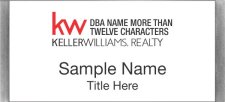 (image for) Keller Williams Realty Logo 4 Large Silver Meridian White Badge