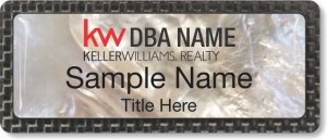 (image for) Keller Williams Realty Logo 3 White Mother of Pearl Carbon Badge