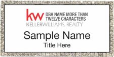 (image for) Keller Williams Realty Logo 4 Silver Bling White Badge